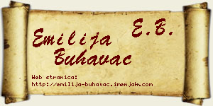 Emilija Buhavac vizit kartica